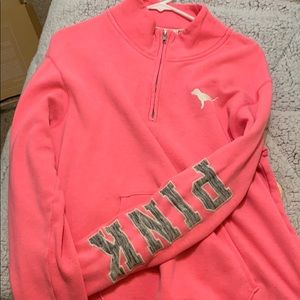 Bright pink Victoria’s Secret pink sweatshirt